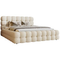 POLSTERBETT 140x200 cm Parlas Bis, Bettkasten, Lattenrost, Boucle, Creme - Creme, Holz/Textil (140/200cm) - Emporius