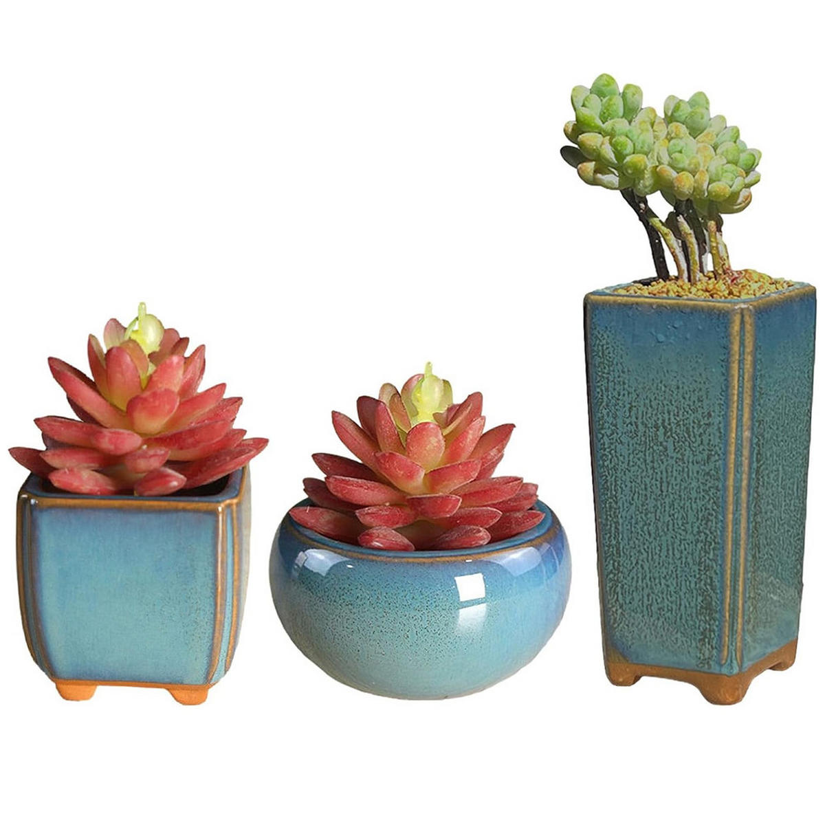 VASE 5,5 x 5,5 x 12,5 cm Keramik - Blau, Keramik (12.5cm) - LIBRATON