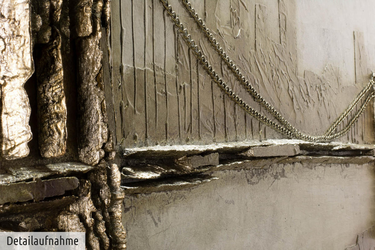 HOLZBILD Grau 144/44 cm - Braun/Grau, Holz (6.71/44cm) - KUNSTLOFT