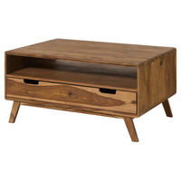 COUCHTISCH Sheesham 100x70x48 natur sandgestrahlt lackiert MALMÖ 2 #228 - Braun, Holz (100/70/48cm) - Massivmoebel24