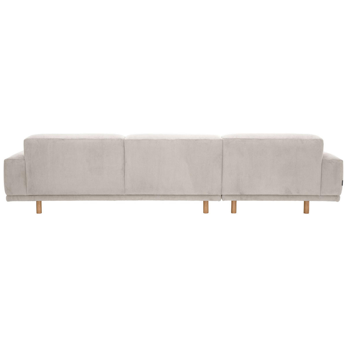 ECKSOFA mit Longchair links Kattryna Cordstoff beige - Beige, Kunststoff (133/283cm) - 58aufmkessel