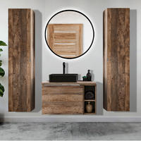 BADMÖBEL-SET 7-TLG. Puebla-56 - Braun, Holzwerkstoff (190/200/46cm) - Lomado