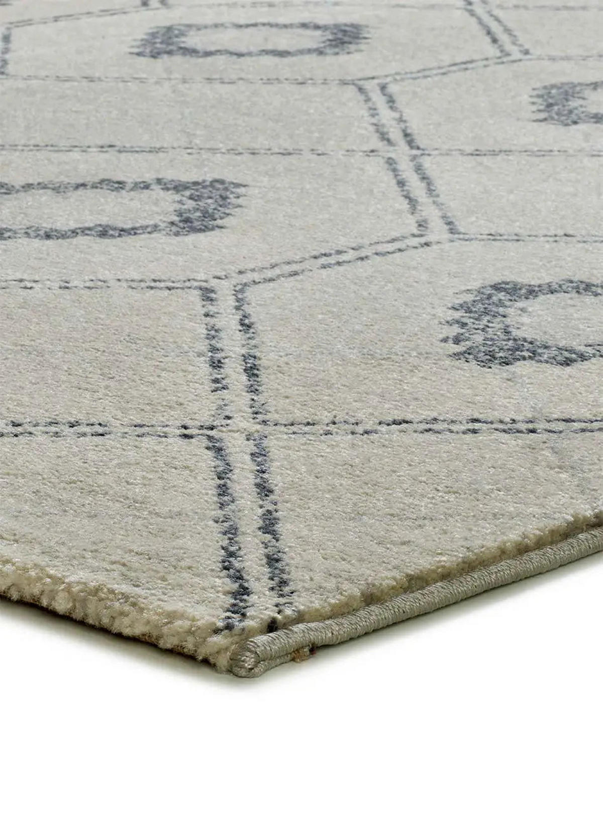 WEBTEPPICH Blau / Weiß Siroco 160/230 cm - Blau/Beige, Naturmaterialien/Textil (160/230cm) - Atticgo