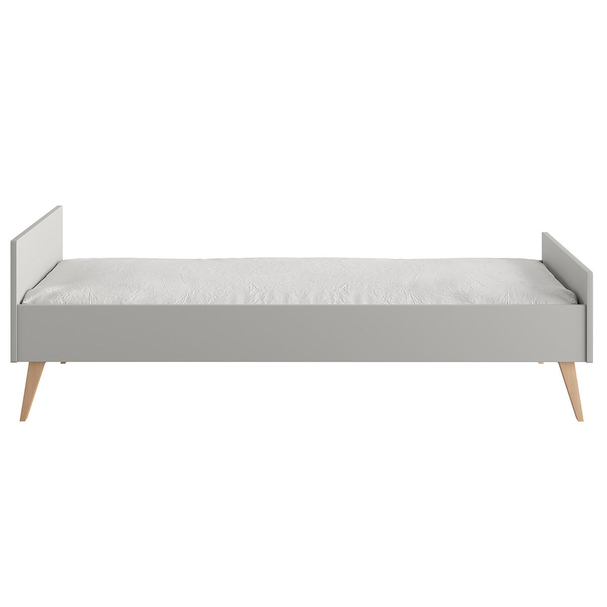 POSTEL 90/200 Swing Šedá a dřevo - šedá, kompozitní dřevo (90/200cm) - Petits-meubles