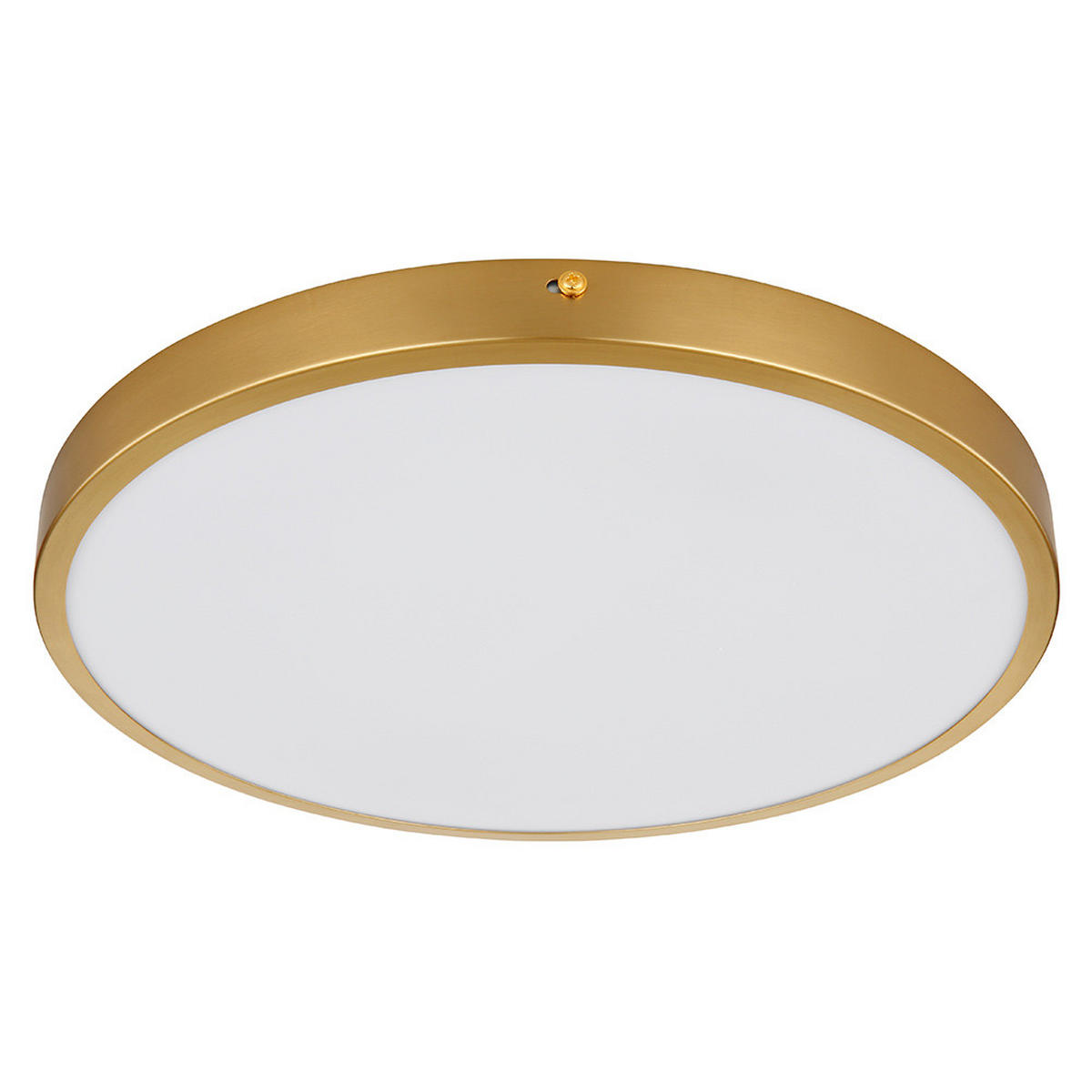 LED DECKENLEUCHTE Metall Messing warmweiß - Messingfarben, Metall (35/35/3cm) - Globo Lighting