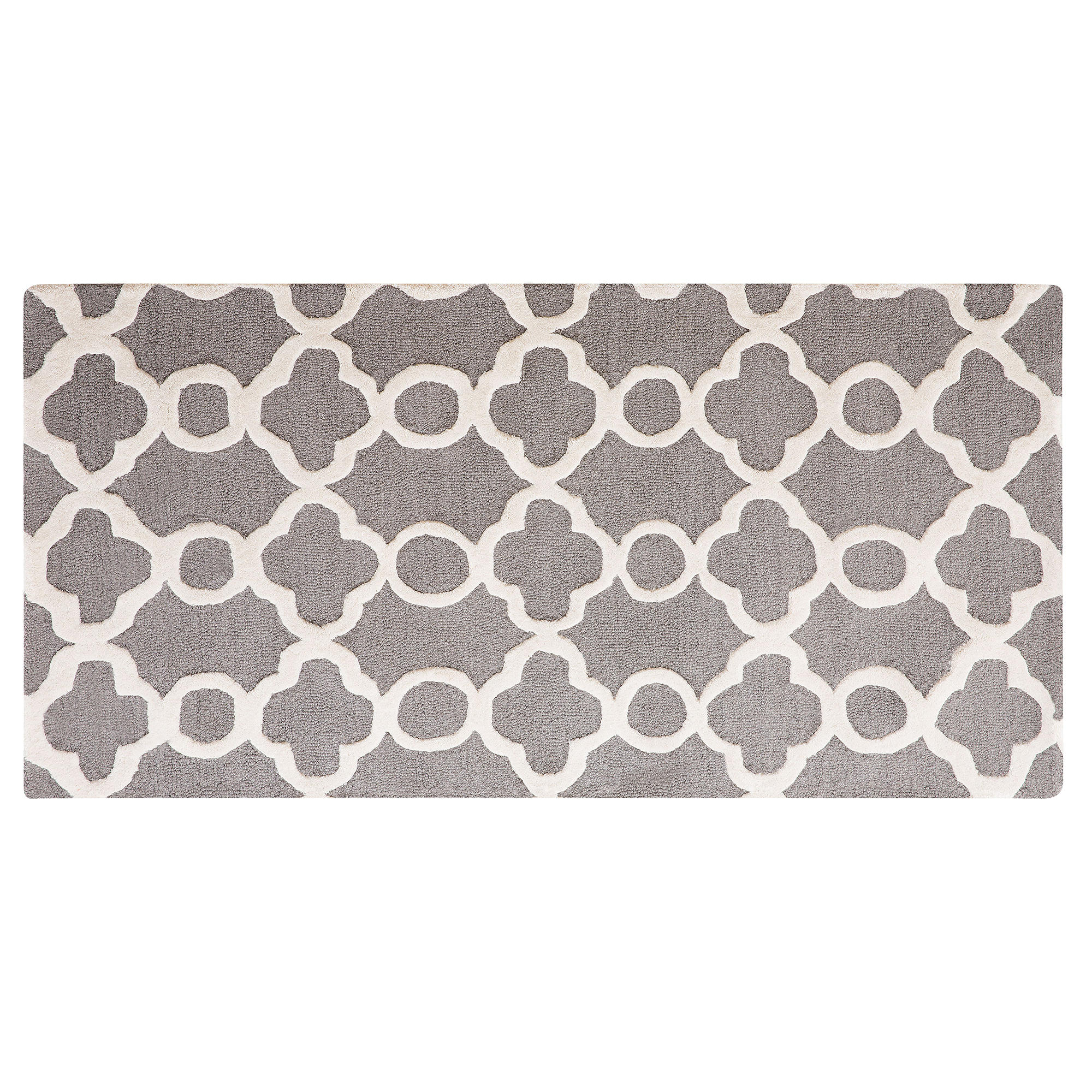 KURZFLOR-TEPPICH ZILE 80/150 cm - Grau, Textil (80/150cm) - Beliani