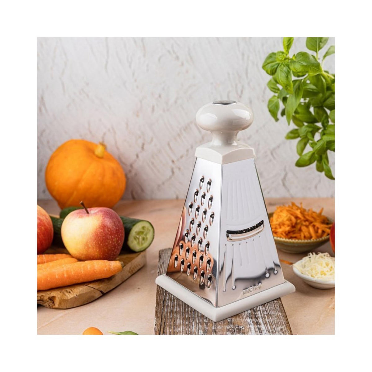 KÜCHENREIBE Silber 11/21/11 cm 62928 - Silberfarben, Metall (11/21/11cm) - Kinghoff 