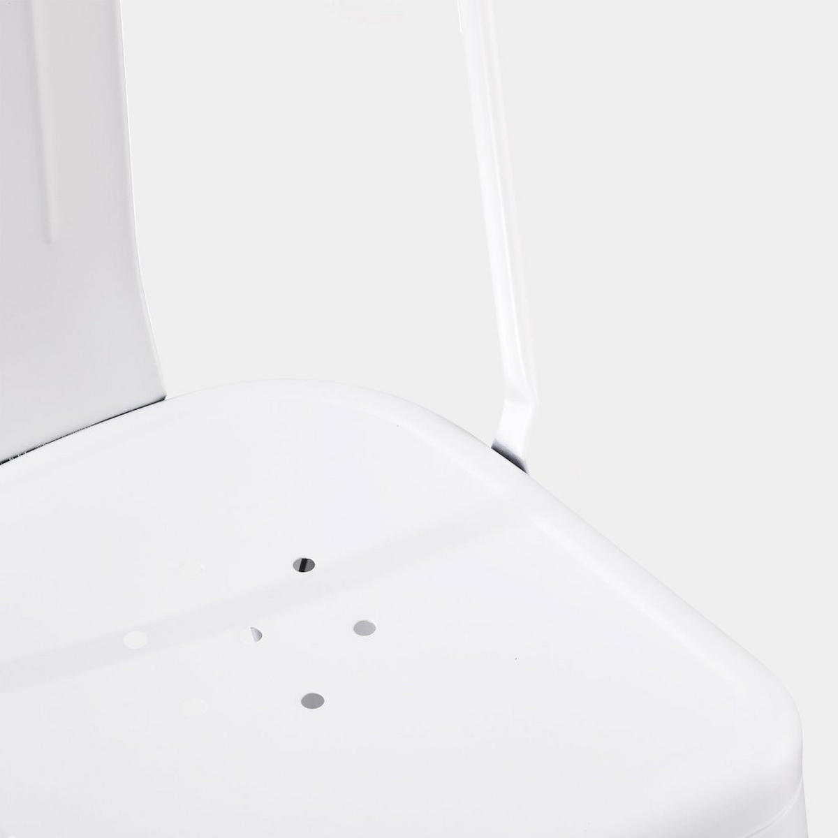 STUHL FÜR DRAUSSEN Hjorts Weiß 46 cm x 85 cm - Weiß, Metall (46/85/49cm) - Klast Home