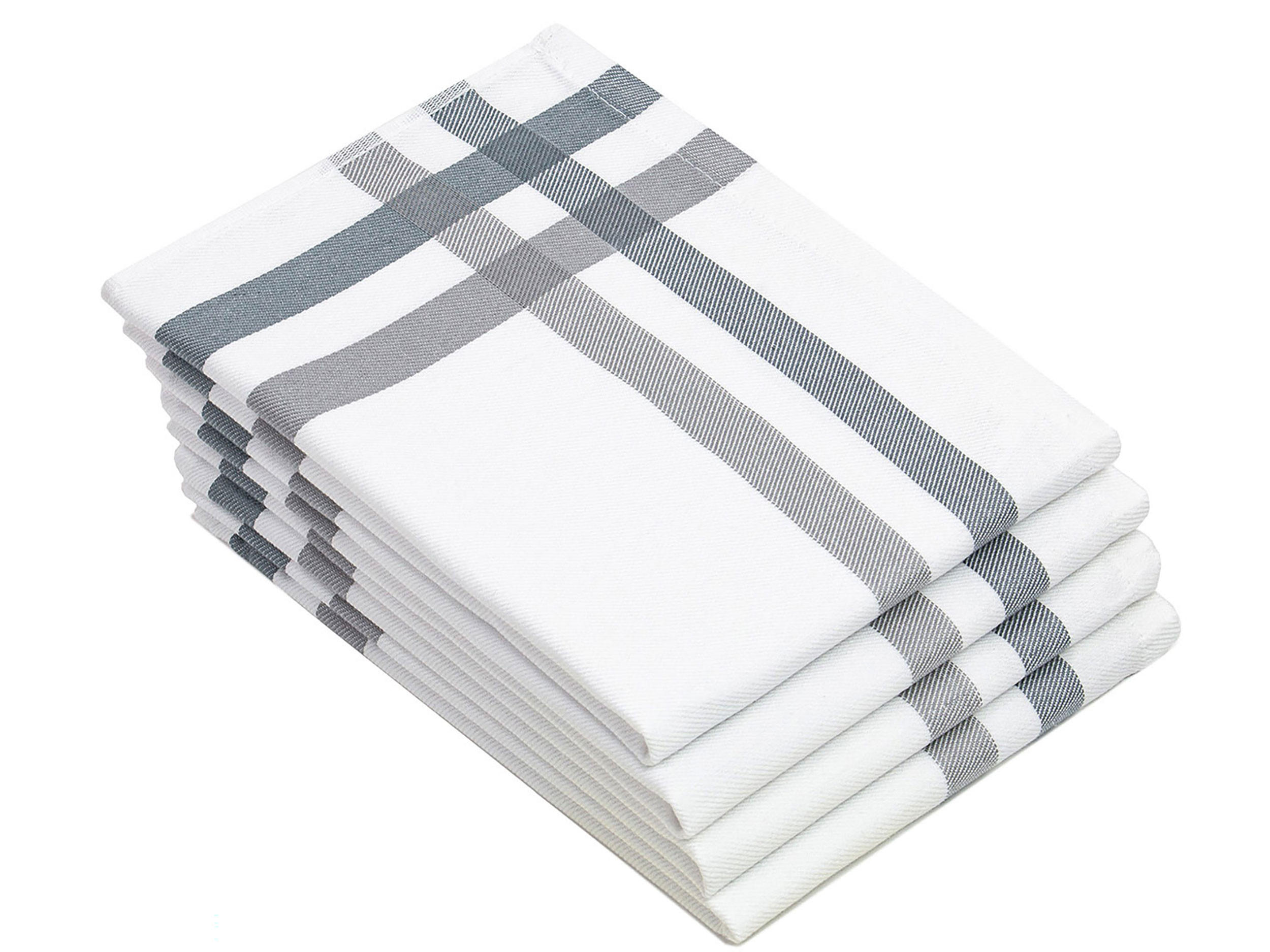 GESCHIRRTÜCHER, 4er-Set, 50x70 cm, 100% Baumwolle, Weiß - Weiß, Textil (50/70cm) - Zollner