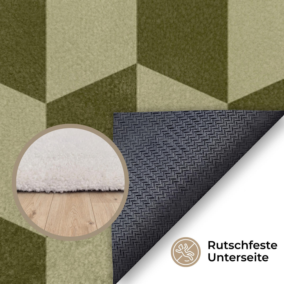 KOBERCE - Vzor - abstraktný - zelený - lietadlá - 80x120 cm - olivovozelená, textil/plast (80/0.4cm) - OnlyWow