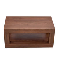 COUCHTISCH Rechteckig mit Ablagefach Wohnzimmer MDF Walnuss - Nussbaumfarben, Holzwerkstoff (93/53/45.5cm) - EVRYAE