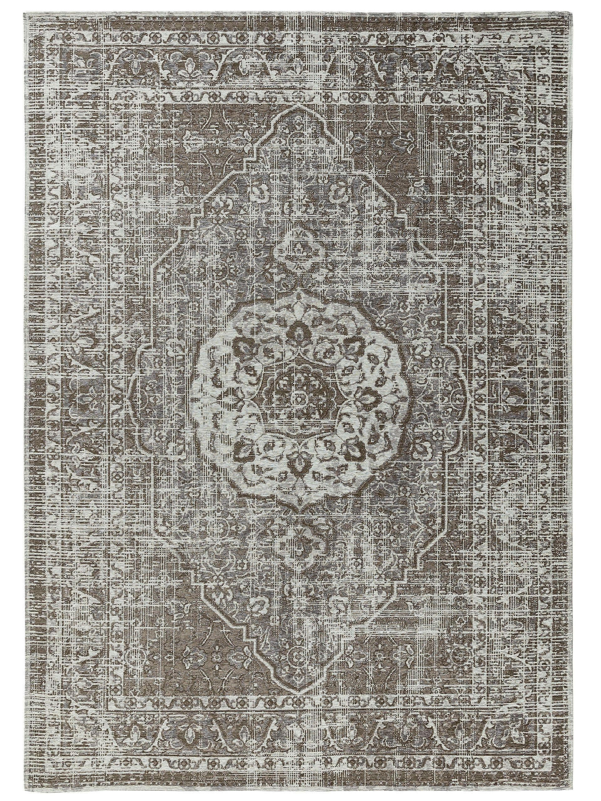 FLACHGEWEBETEPPICH Frencie Grau 80x165 cm - Grau, Textil (80/165cm) - benuta Nest