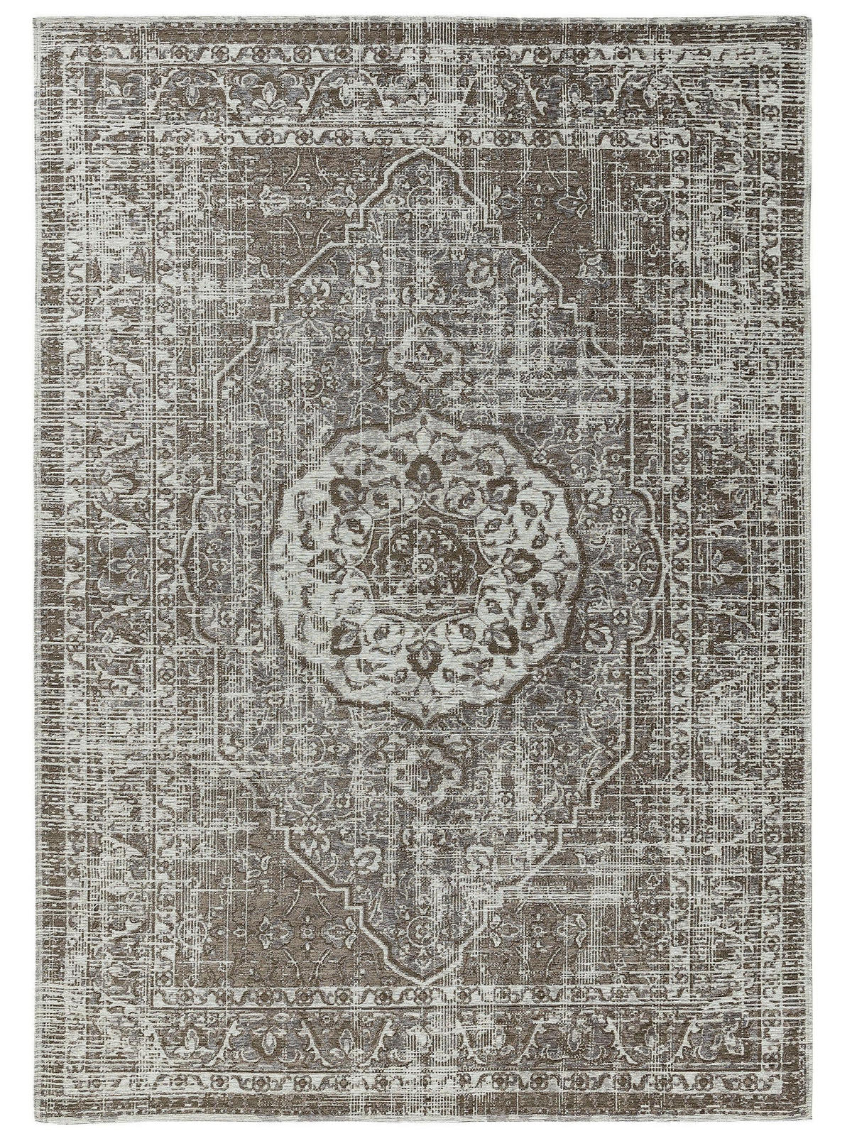 FLACHGEWEBETEPPICH Frencie Grau 80x165 cm - Grau, Textil (80/165cm) - benuta Nest