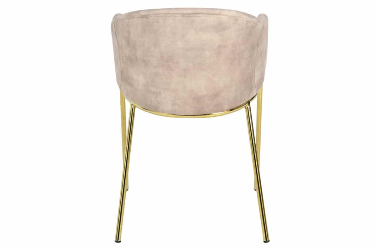 STUHL NOBLESSE Samt Beige 80 cm - Champagner/Beige, Textil/Metall (52/77/60cm) - riess-ambiente