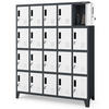 SCHLIESSFACHSCHRANK Spind TAMPA 20 Fächer172x136x45cm Anthrazit-Weiß - Anthrazit, Metall (136/172/45cm) - DELUKE