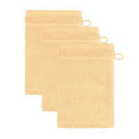 WASCHHANDSCHUH PEARL 3ER PACK - Gelb, Textil (15/20cm) - Möve for Frottana