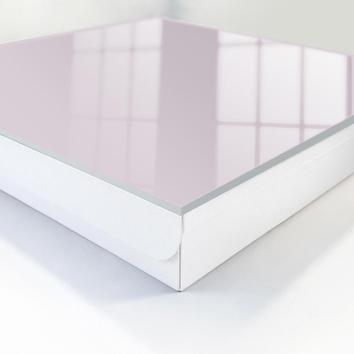 SCHLÜSSELBOX Weiß 30x30 cm – Türöffnung nach rechts - Helllila - Flieder, Metall (30/30/5cm) - TULUP