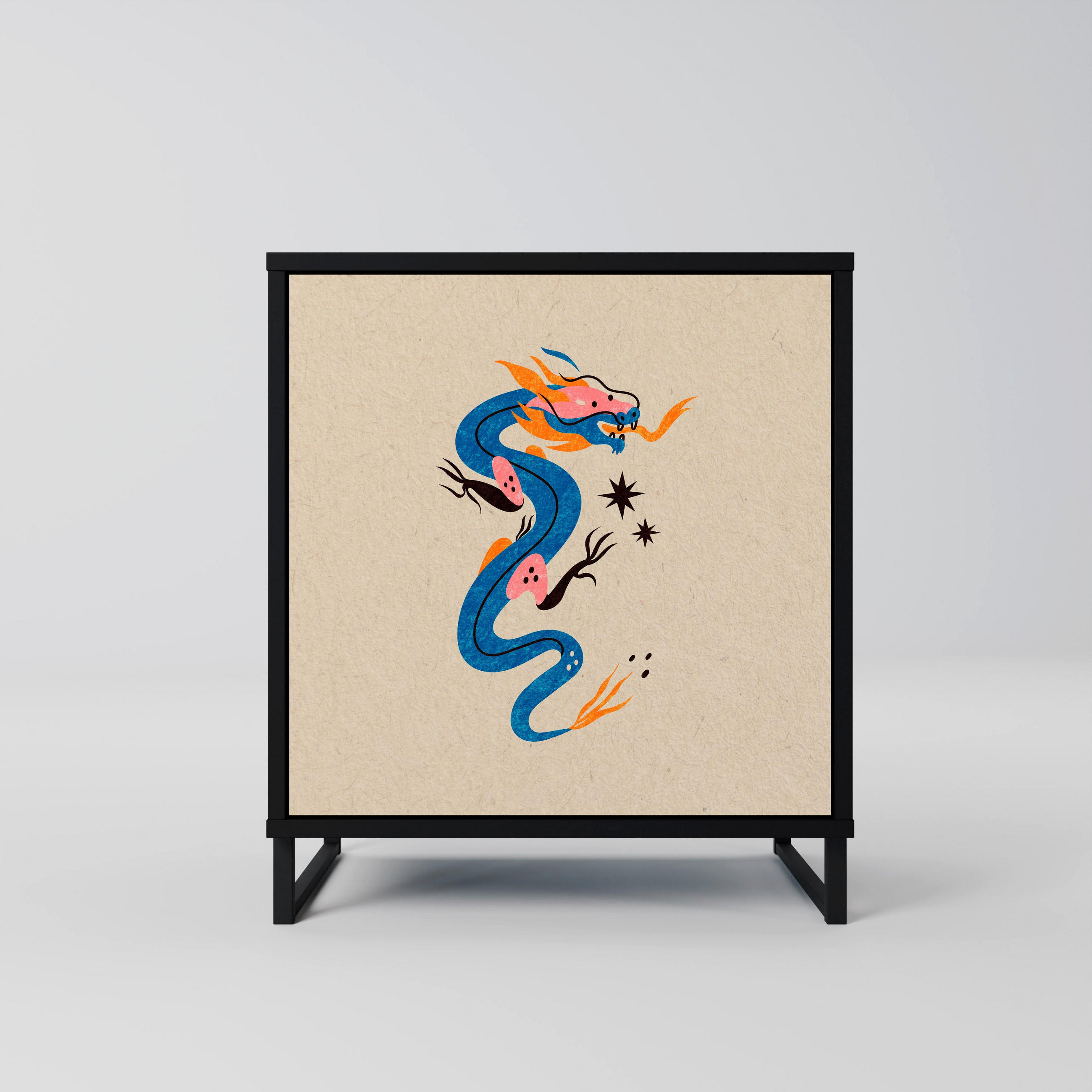 SpaceRebels Sideboard Schwarz 57.5x67.5x42 cm