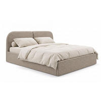 POLSTERBETT Sogno Taupe 160x200 cm, mit Bettkasten und weichem Kopfteil, Bouclé - Taupe, Holzwerkstoff/Textil (160/200cm) - Bettso