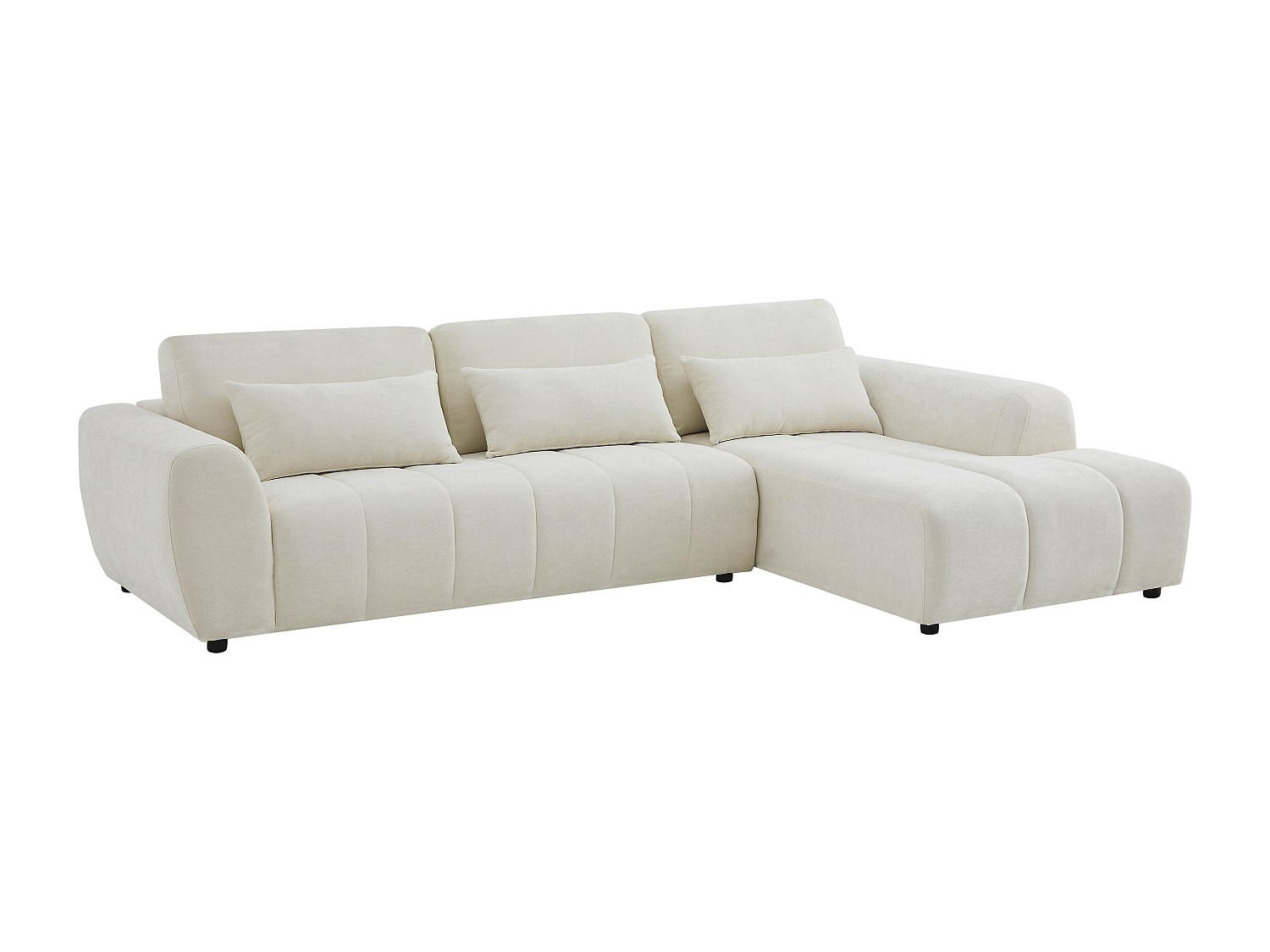 SOFA ohne Schlafmöglichkeit - -Sitzer - Stoff - Beige - - Beige, Textil (303/103/196cm) - Vente-Unique