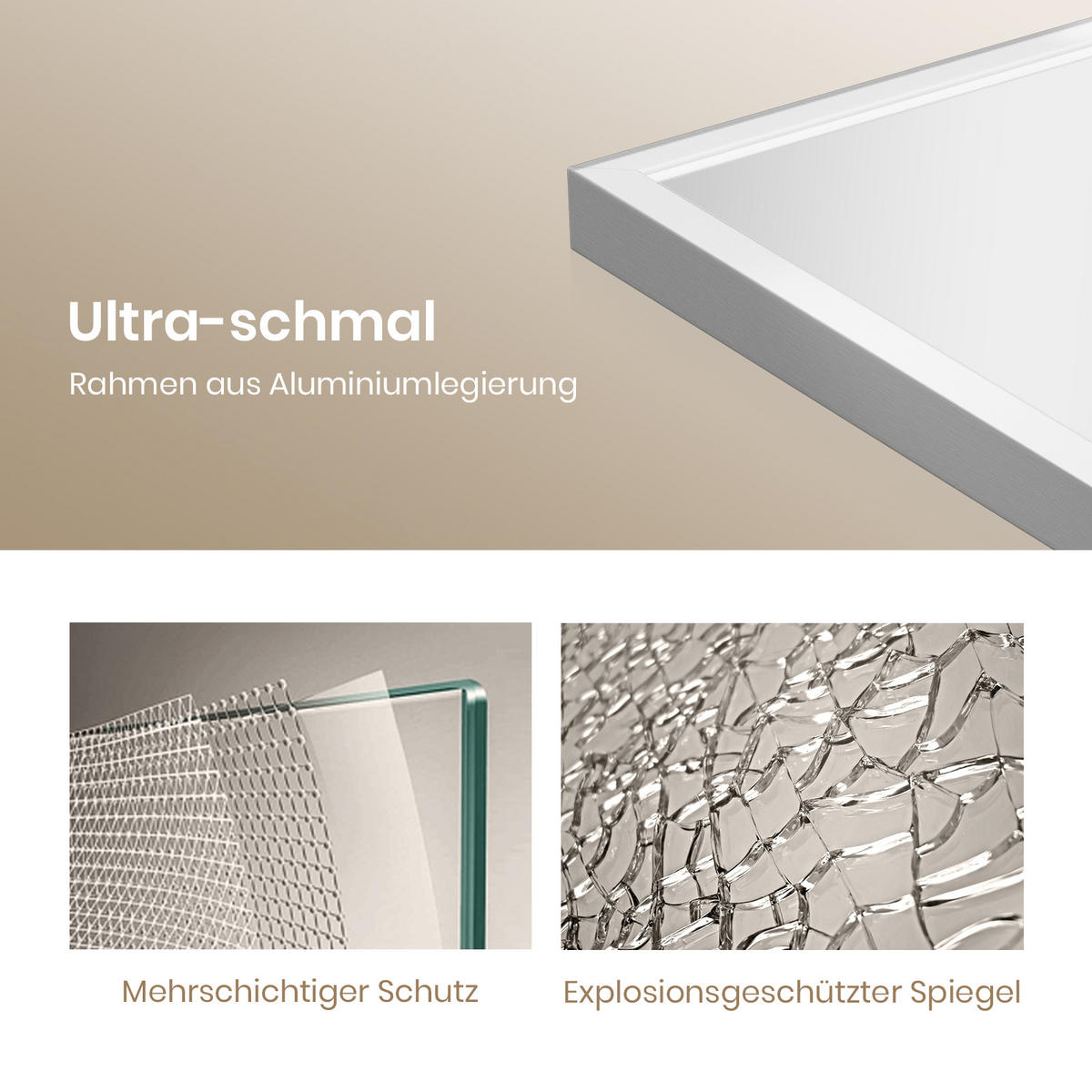 STANDSPIEGEL Wandmontage oder Freistehend Chromer Metallrahmen 160/40 cm - Silberfarben, Glas/Metall (40/160/160cm) - EMKE