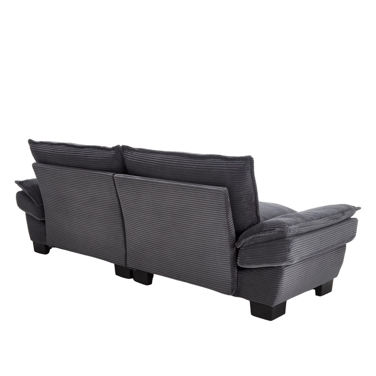 POHOVKA zo zamatu, 224/81/81 cm tmavosivá, 2-miestna - tmavosivá, textil (224/81/81cm) - BEAOK