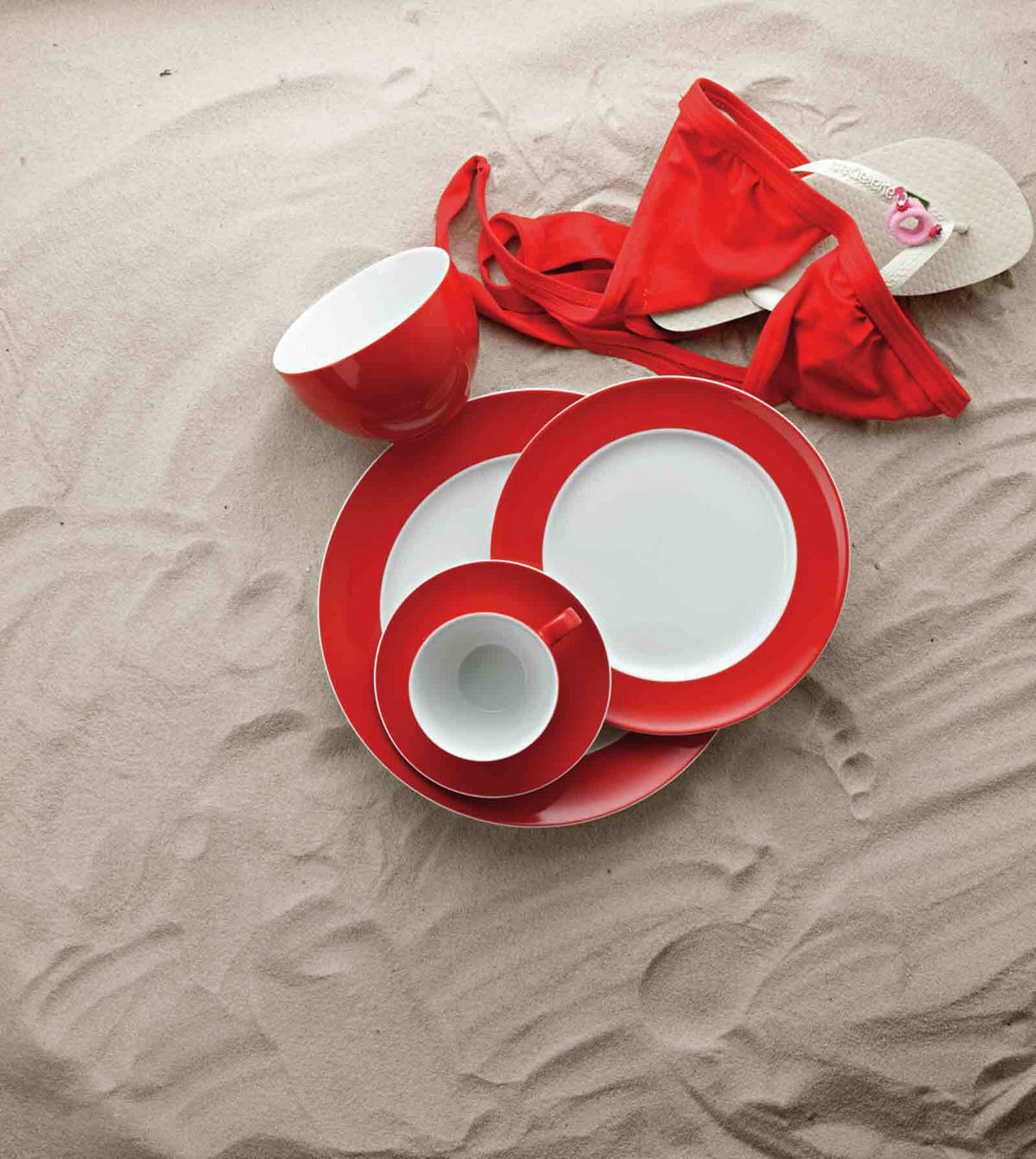 MÜSLISCHALEN Sunny Day New Red ø 15 cm 6er Set - Rot, Keramik (15cm) - Thomas