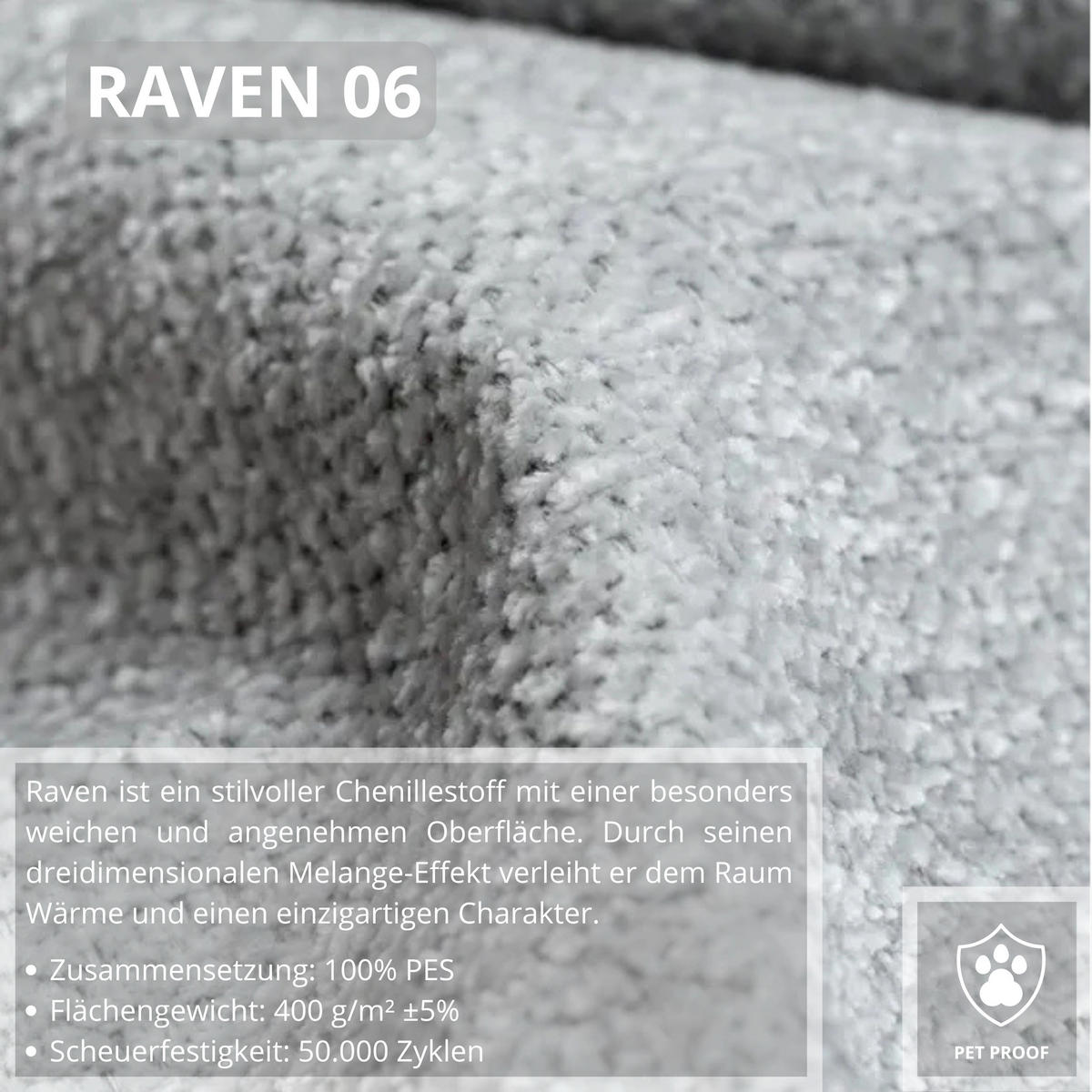 SITZGARNITUR Belweder, zwei Sofas+Sessel, Hellgrau, Bouclé - Wengefarben/Hellgrau, Holz/Textil (268/95/94cm) - Beautysofa
