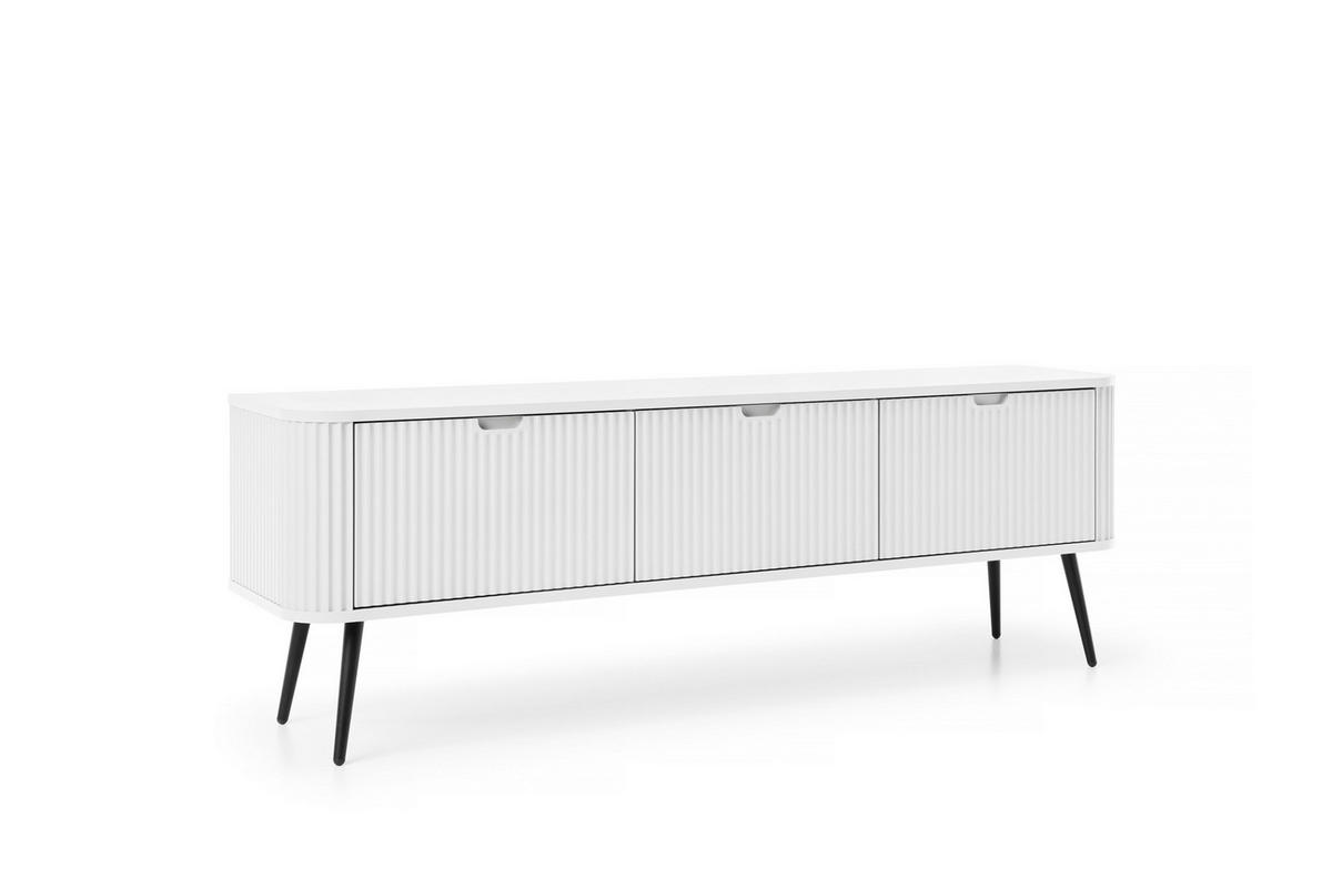 TV-LOWBOARD MODERNO 168/56/39 in Weiß/Schwarz - Schwarz/Weiß, Holzwerkstoff (168/56/39cm) - Deine Möbel 24