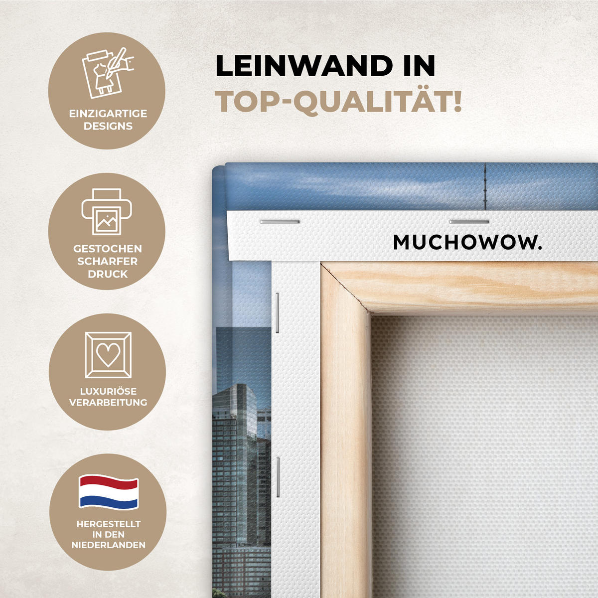 LEINWANDBILD New York - Freiheitsstatue - Wasser Deko Schlafzimmer 30x20 cm - Hellblau, Textil (30/20cm) - MuchoWow