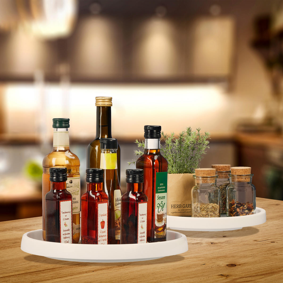 2TLG.DREHTELLER - Multicolor, Kunststoff (30/3.5/30cm) - Relaxdays