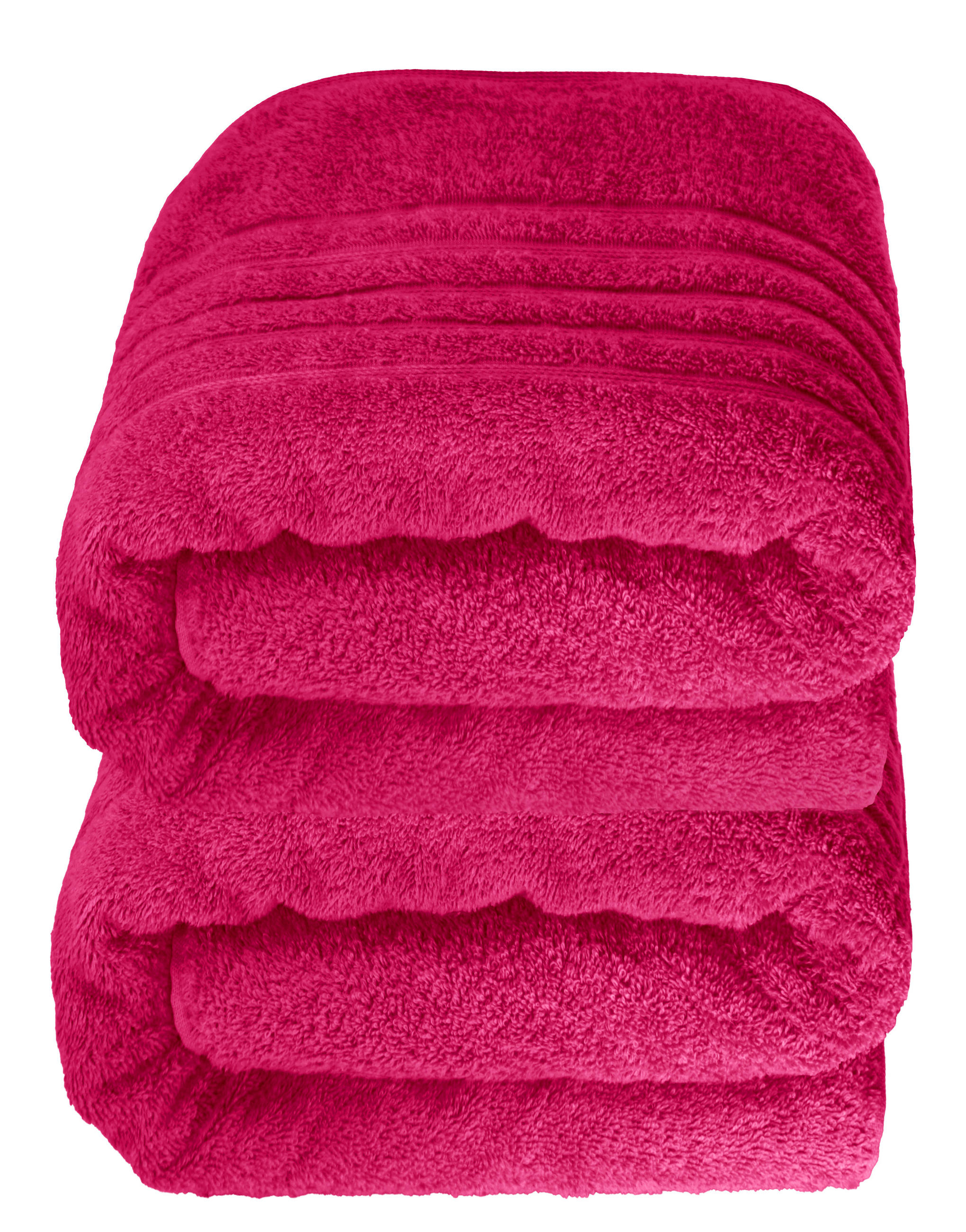 SAUNATUCH 80x200 cm 2er Set London Rhabarber - Pink, Textil (80/200cm) - Lashuma