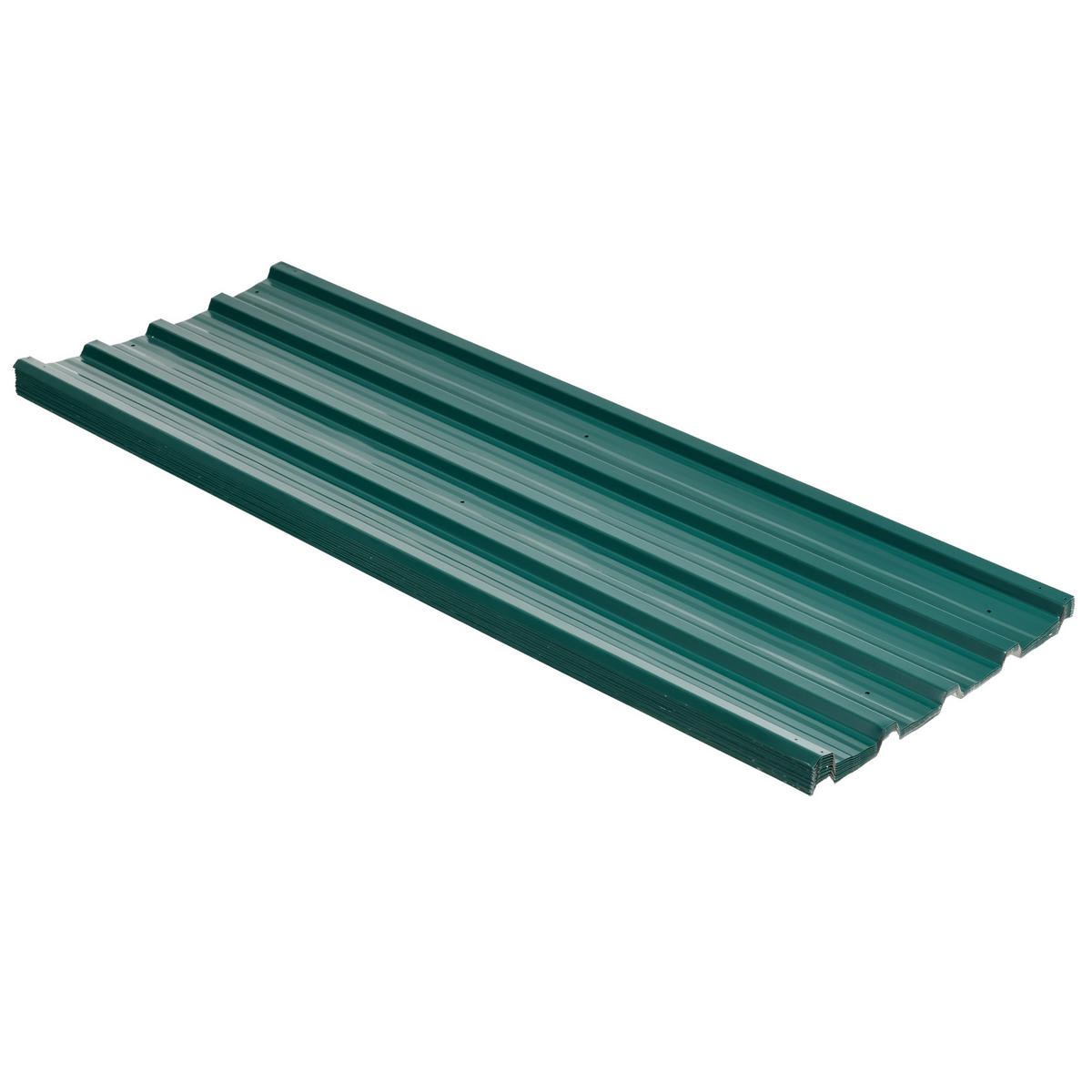 GERÄTEHAUS Grün wasserdicht verzinkter Stahl 129/45/0.03 cm 12er-Set - Grün, Metall (129/45cm) - PANGIVO