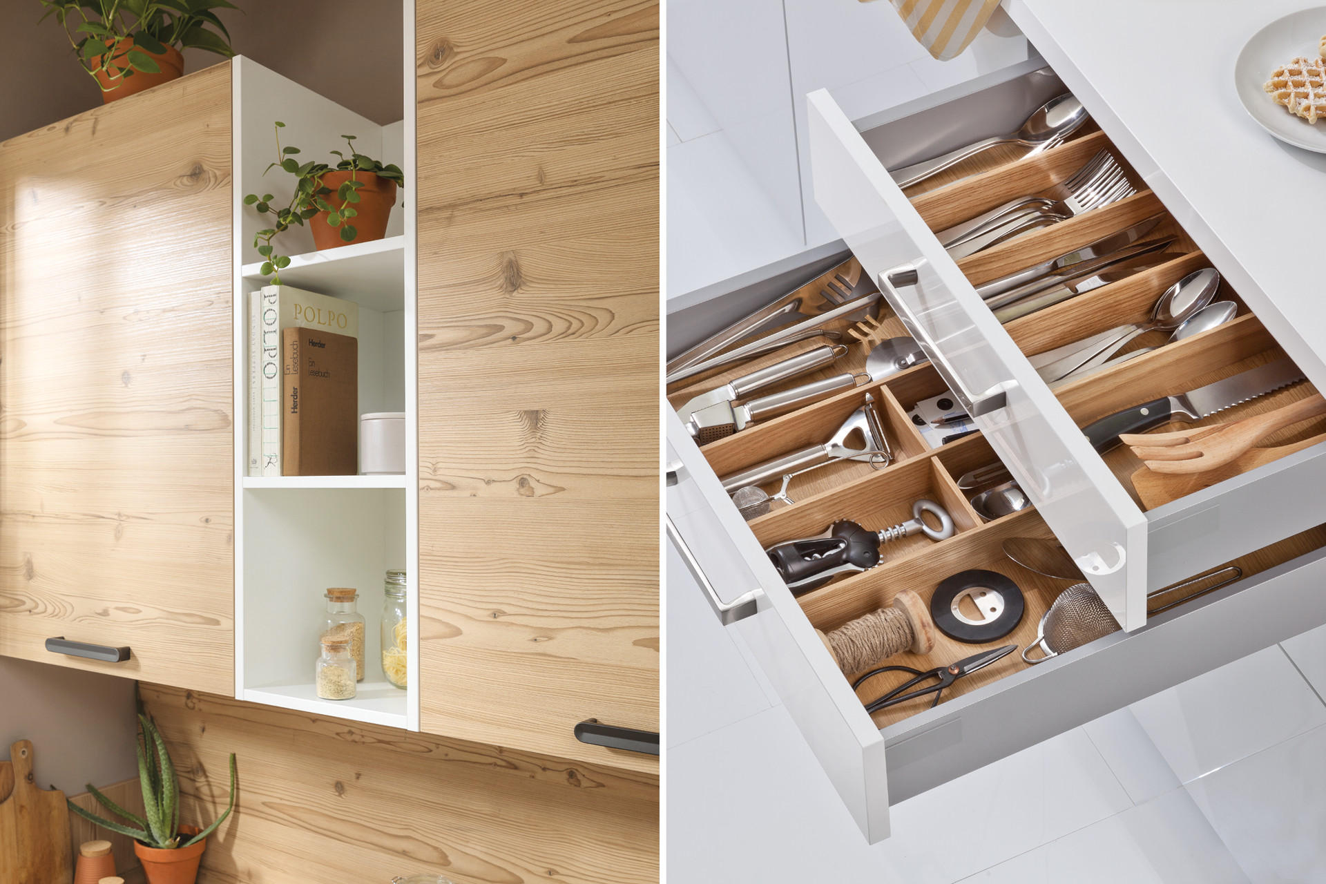 Bestecklade und Oberschrank