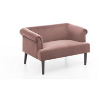 LOVESEAT Charlie Samt Rosé - Rosa, Textil (118/70/84cm) - ATLANTIC home collection