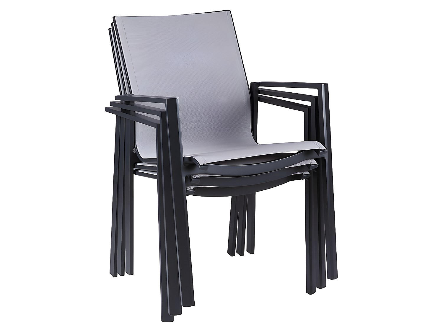GARTENSTUHL - 57 cmcm x 62.5 cmcm - Metall - Schwarz, Grau - VALERA - Schwarz, Metall (57/89/62.5cm) - Vente-Unique