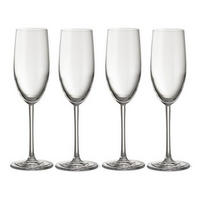 CHAMPAGNERGLÄSER Kristall 4er Set, Sektgläser, Kristallglas, Spülmaschinenfest, Elegant, Party, Hochzeit, Geschenkset, Hochwertig, Trinkgläser - Transparent, Glas (1L) - Tefal
