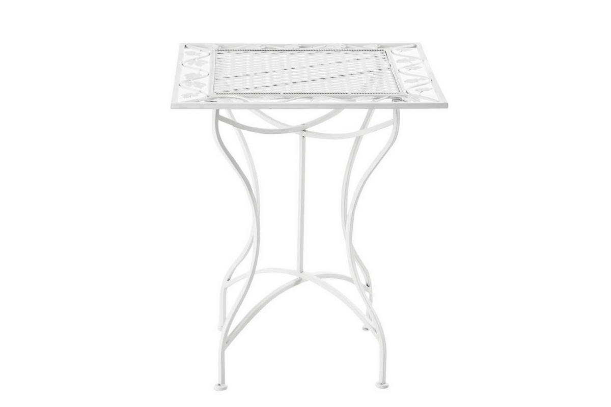 GARTENTISCH Asiri weiß - Weiß, Metall (72/60/60cm) - TPFGarden