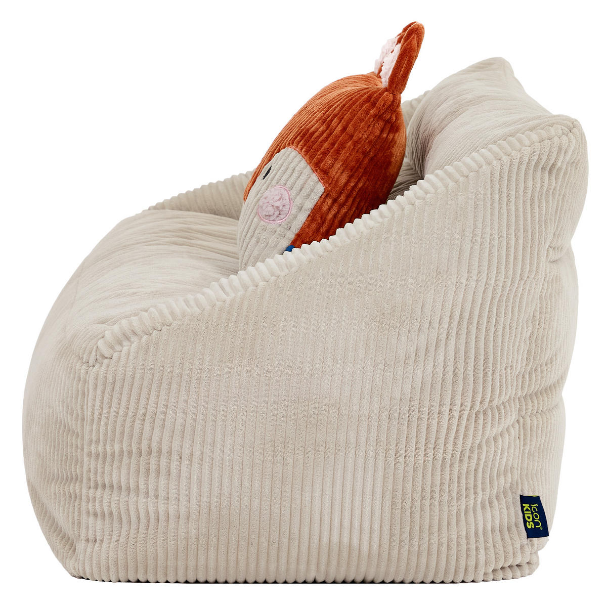 KINDERSITZSACK Sofa Cecilia mit Animalkissen - Beige, Textil (95/50/55cm) - icon