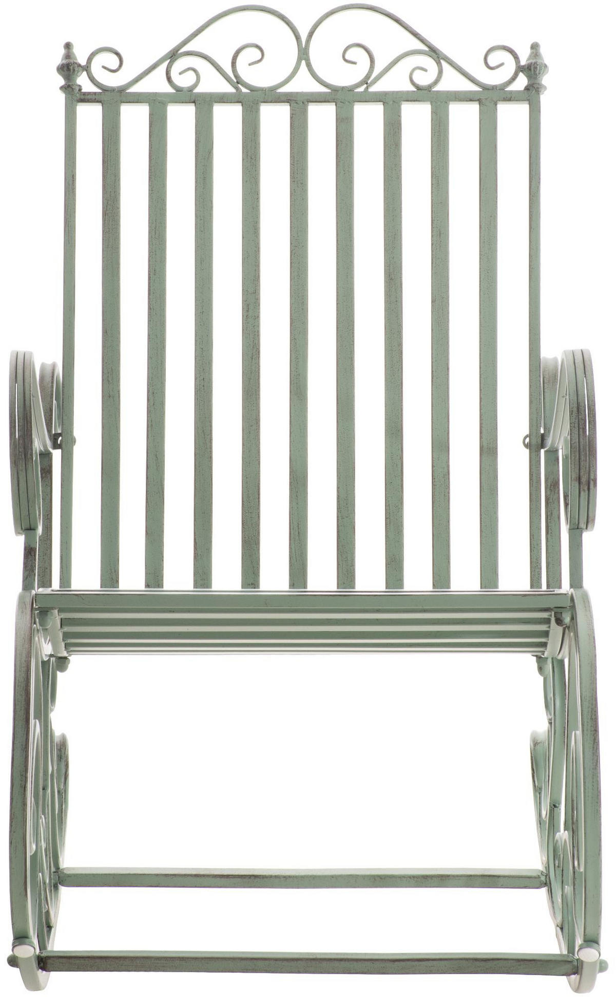SCHAUKELSTUHL Anna Antik Outdoor 56x90x94cm Metall Antik-Grün Gartenstuhl - Grün, Metall (56/94/90cm) - DELUKE
