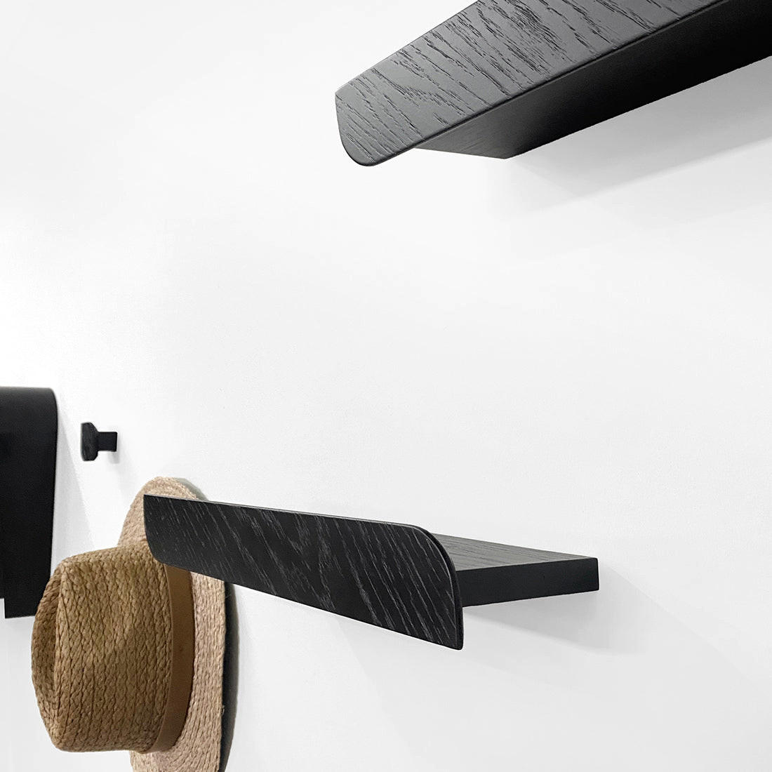 WANDREGAL Cielo groß - Schwarz, Holz (74/5/11cm) - Woodendot