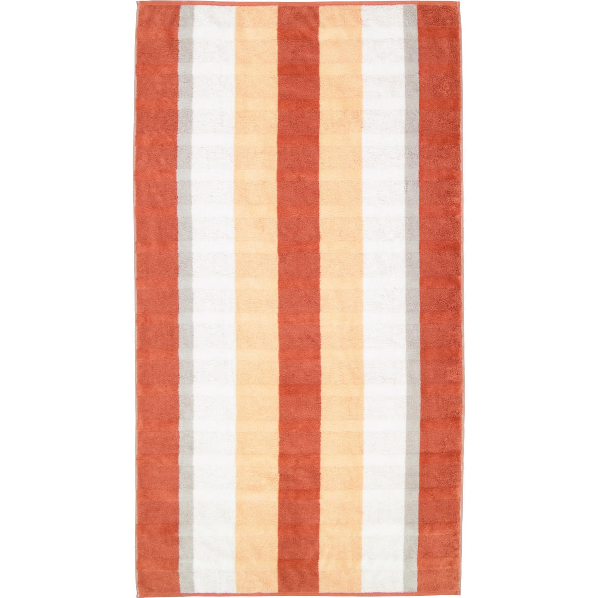 DUSCHTUCH NOBLESSE STRIPE 1087 BRICK - 33 - Orange, Textil (80/150cm) - Cawoe
