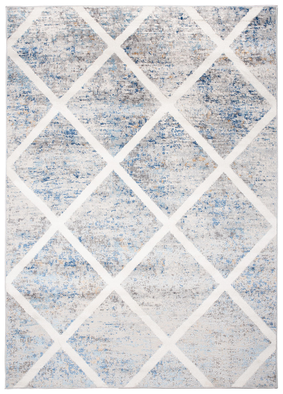 TEPPICH VALLEY Grau Blau 120/170 cm - Blau, Textil (120/170cm) - Tapiso