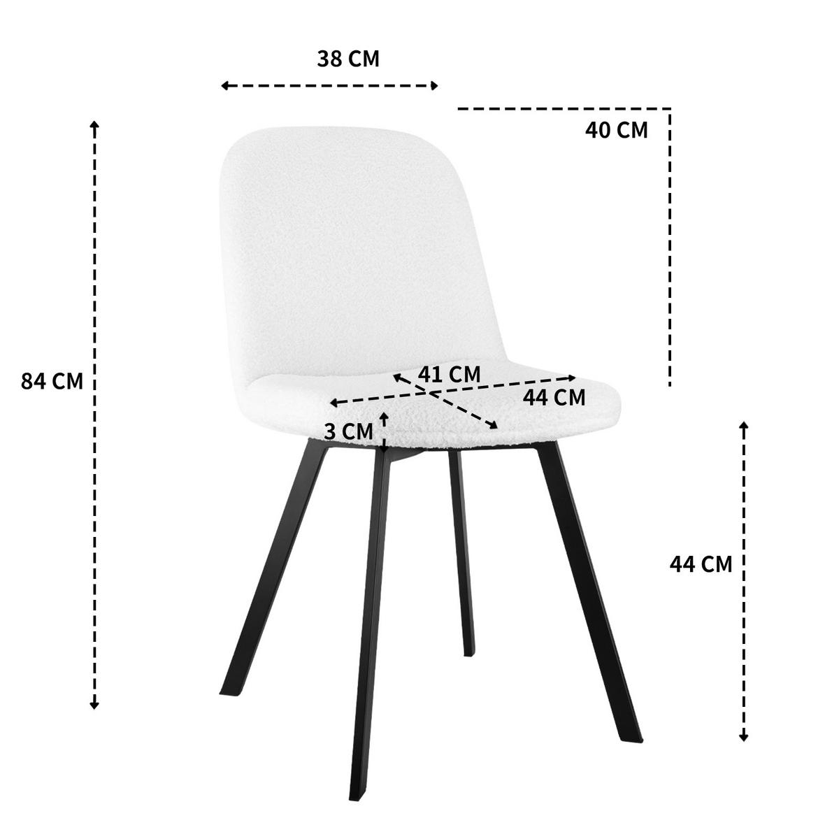 STUHL-SET DE-35957 2 Stück mit Metallgestell Beige - Beige, Metall (43/84/44cm) - ComfortXL
