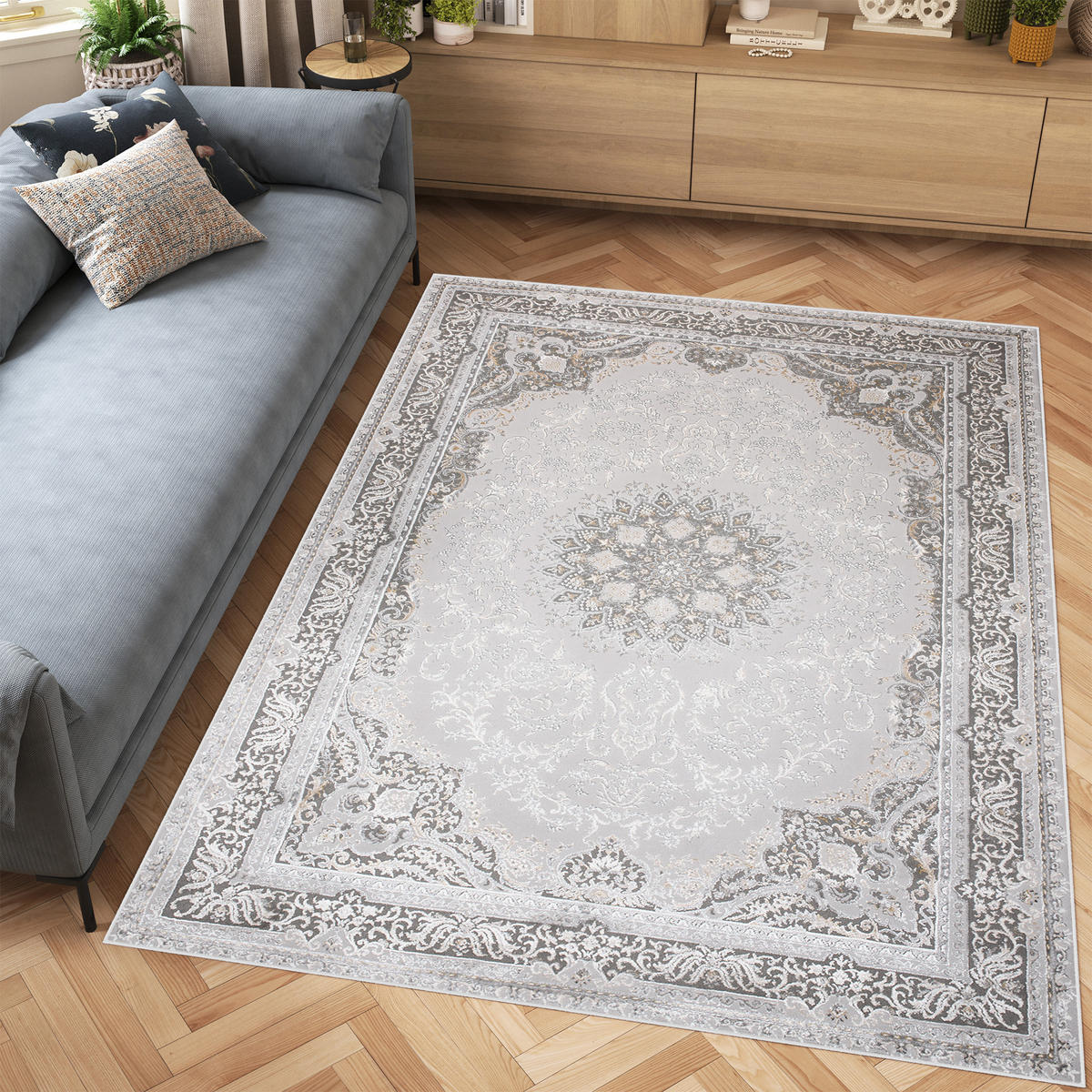 TEPPICH HERA Grau 140/200 cm - Grau, Textil (140/200cm) - Tapiso