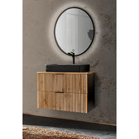 BADMÖBEL-SET 2-TLG. Xanten-56 - Braun, Holzwerkstoff (81/200/47cm) - Lomado