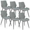 ESSZIMMERSTUHL Mendoza 6er Set - Hellgrau, Textil (58/77/46cm) - [en.casa]