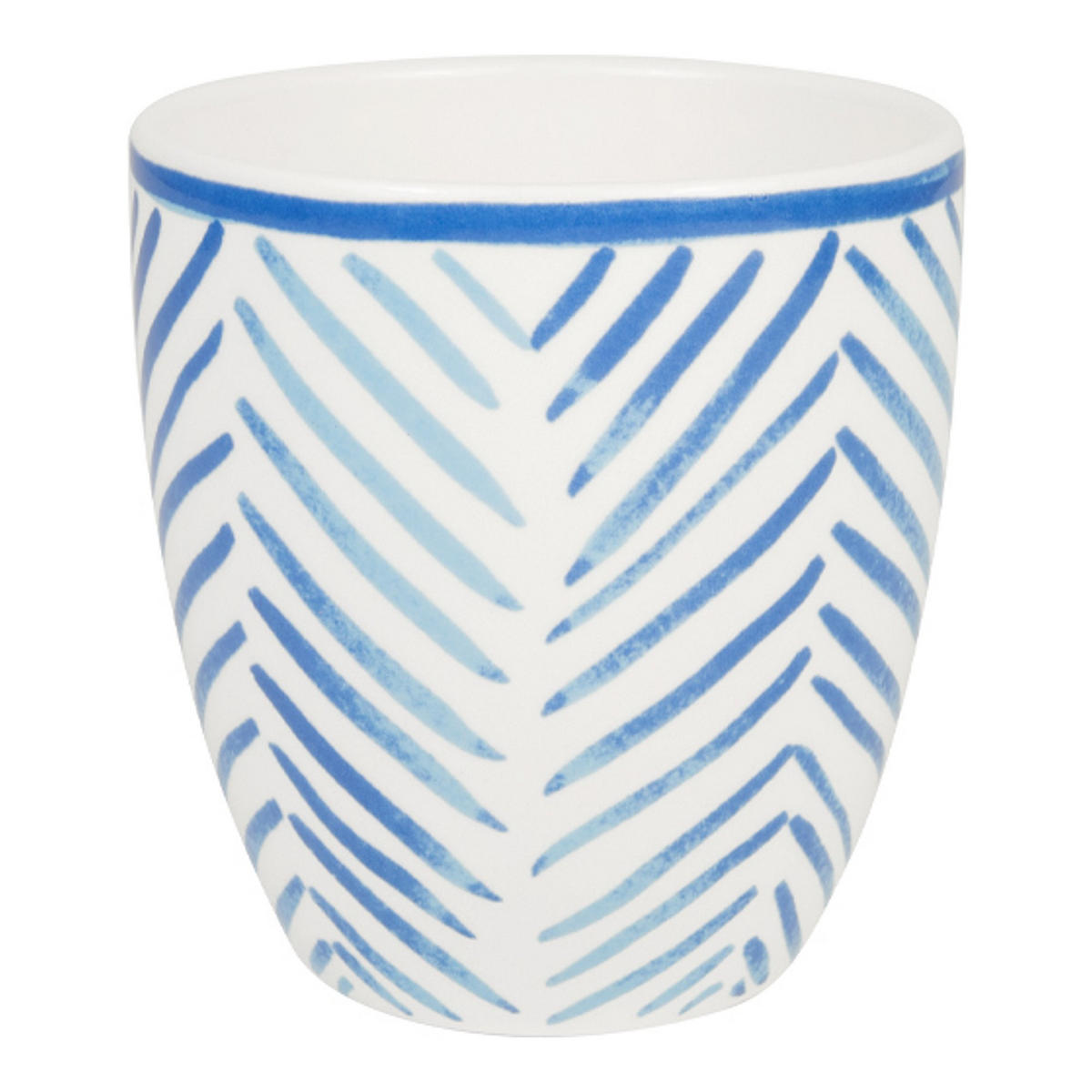 MINI-BECHER OHNE OHR Blaue Streifen Teekanne in Blau - 200 ml - Blau, Keramik (0.2L) - Blond Amsterdam
