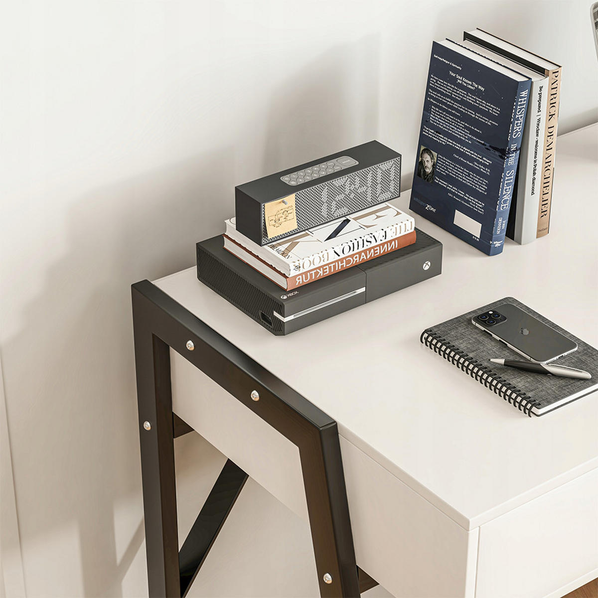 SCHREIBTISCH, weiß 80/40/90 cm - Weiß, Holzwerkstoff (40/80/90cm)