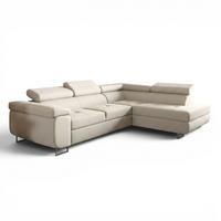 ECKSOFA Jade Mit Schlaffunktion - Beige, Holzwerkstoff/Textil (275/202cm) - Fun Möbel